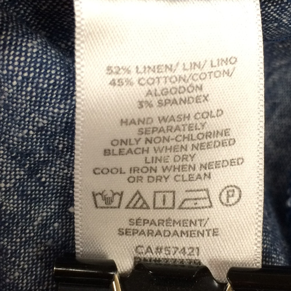 Ann Taylor Linen Dress Pants Womens 12 Blue Classic Career Preppy Teacher - Picture 15 of 16